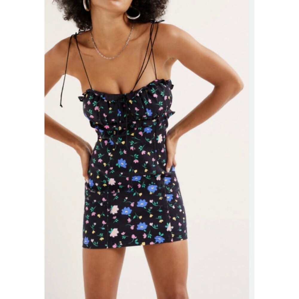 FOR LOVE & LEMONS - ROBIN MINI DRESS - BLACK NWOT
